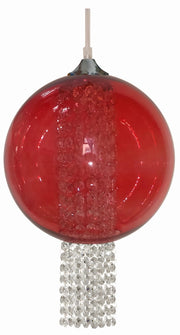 Lampada a sospensione Candellux Allani Ø25 rossa E27