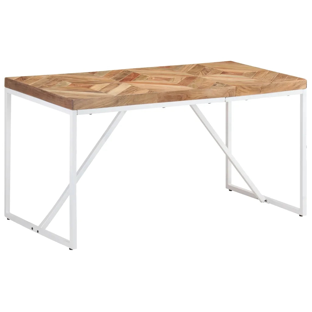 Tavolo da Pranzo 140x70x76 cm in Legno Massello Acacia e Mango