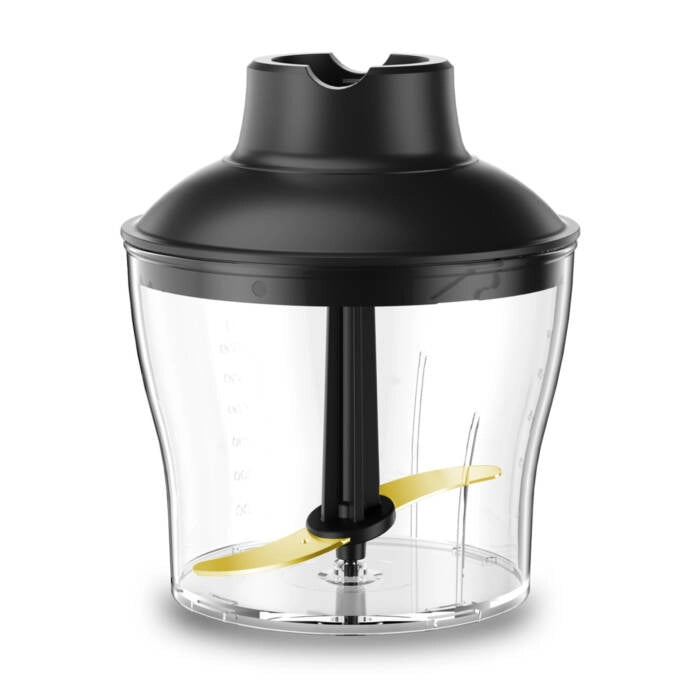 Frullatore a immersione 1500W con lame in titanio, velocità variabile e accessori tritatutto 650 ml e bicchiere 800 ml - Sogo