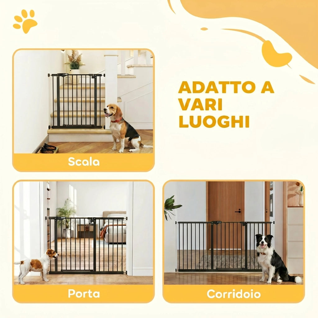 Cancellino per Cani ¨C zephmum ¨C Nero, Regolabile fino a 147.5 cm