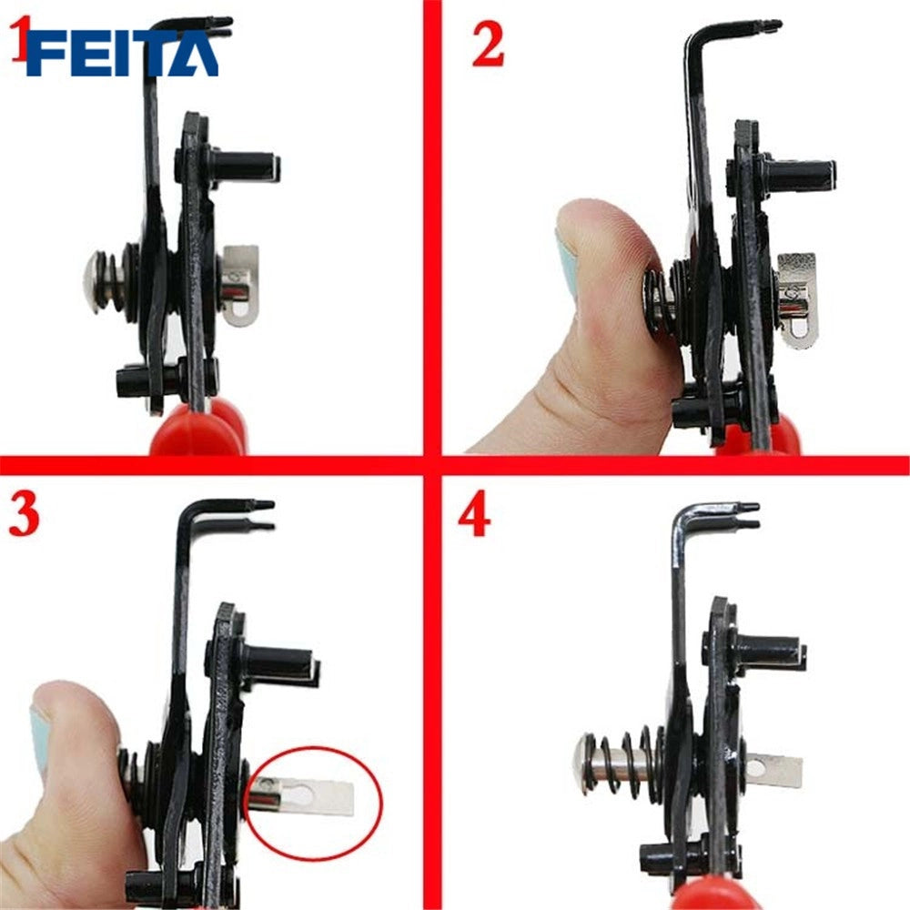 Trade Shop - Pinza Seeger Per Fermi Apri Anelli Elastici Interni Esterni Kit Set 4 Teste -