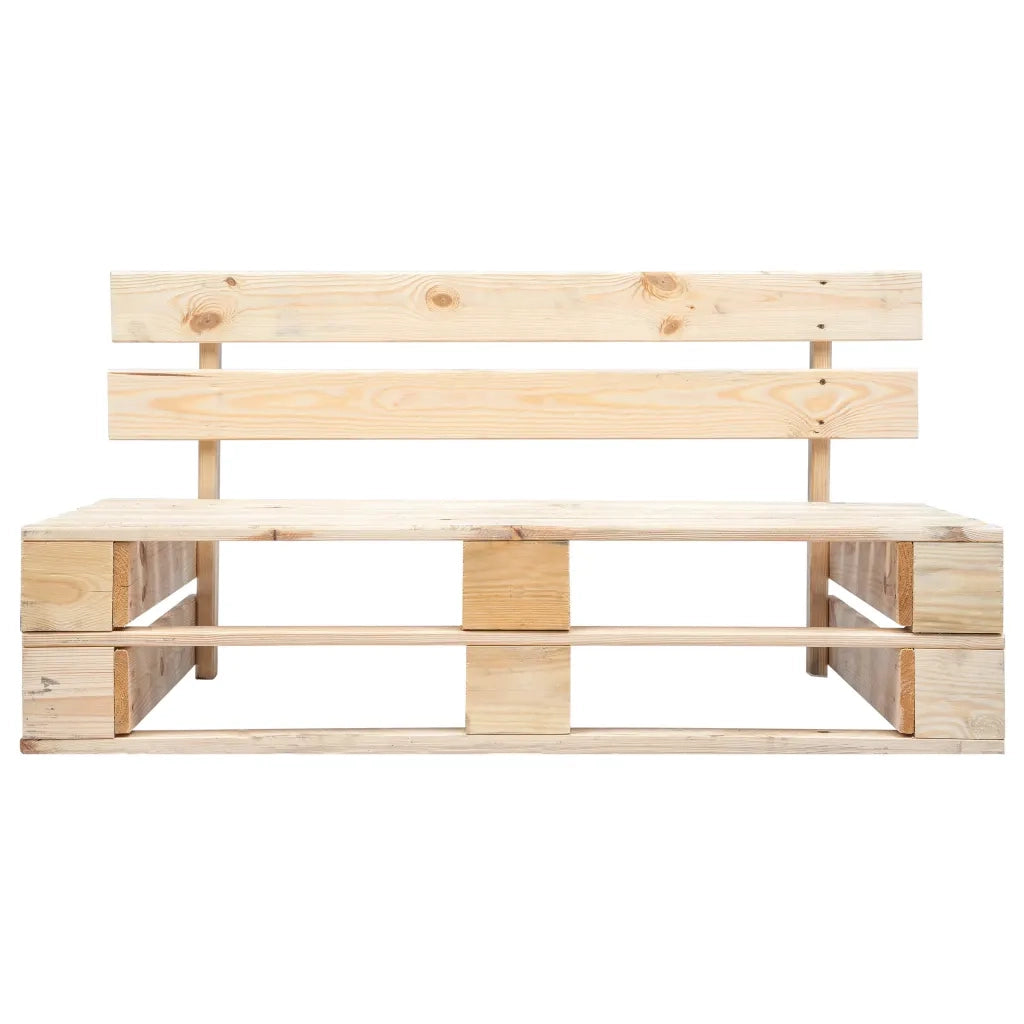 Divano da Giardino a Pallet con Cuscini Rossi in Legno di Pino 277478