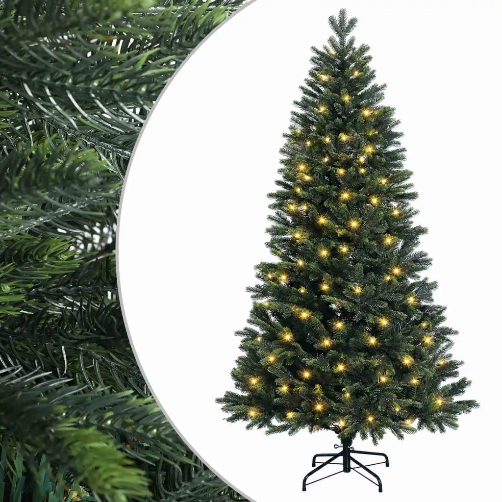 Albero di Natale Artificiale con Rami Pieghevoli 210 cm 300 LED 3466289