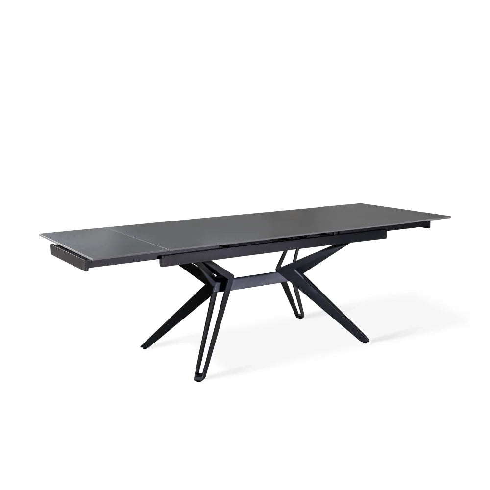 Tavolo da pranzo allungabile in ceramica grigio vintage Iulius 160-240x90 cm fino a 10 posti | Duzzle