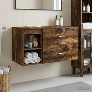 Set di mobili per il bagno 2 pcs Rovere Fumo 3403940
