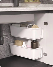 Maniglie di apertura per cucina o bagno - Organizzatore di armadietto - 2 pezzi - Bianco - Plastica
