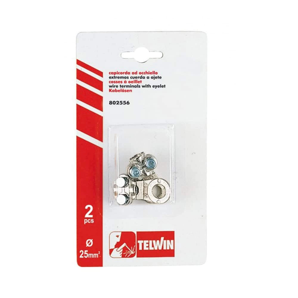 Kit 2 Capicorda ad Occhiello per Saldatura 25 Mmq Telwin