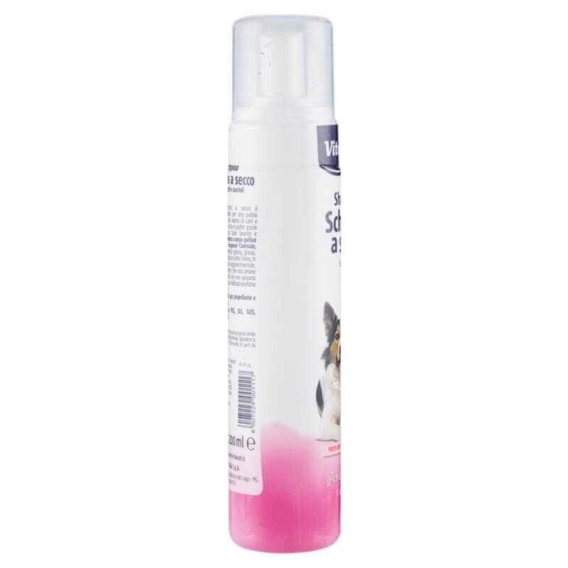 SHAMPOO SCHIUMA A SECCO PROFUMO FLOREALE PER CANI GATTI E CUCCIOLI 200 ML