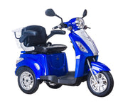 Scooter Z-TECH ZT-15-D "TRILUX PLUS" 3 RUOTE Differenziale per Disabili e Anziani -Blu