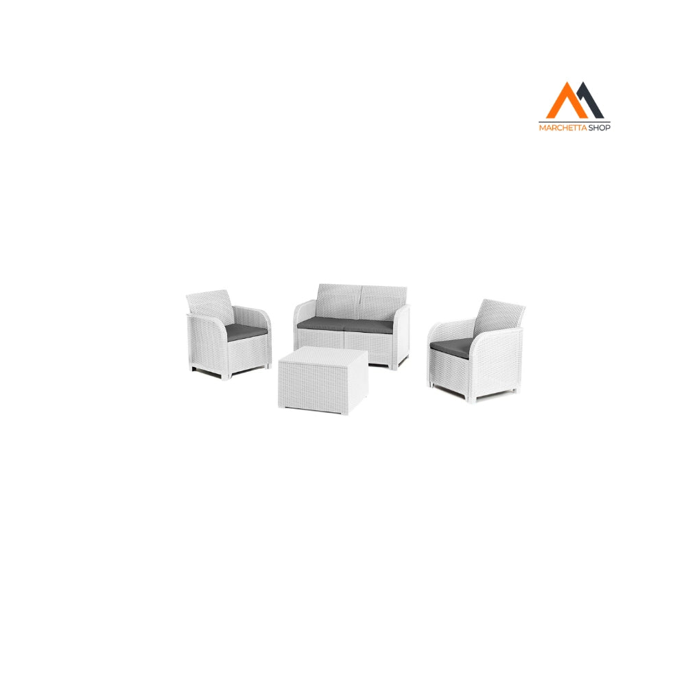 SET DA GIARDINO POLIPROPILENE 'ROSALIE LOUNGE' colore bianco