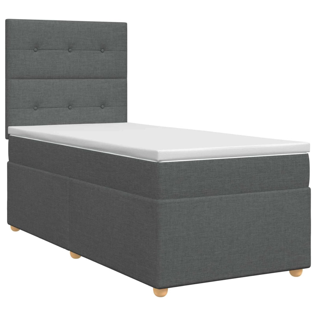 Letto box spring con materasso Grigio Scuro 80 x 200 cm Tessuto 3453754