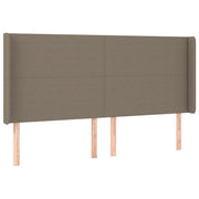 Testiera | Testata ad Orecchio Tortora 183x16x118/128 cm in Tessuto