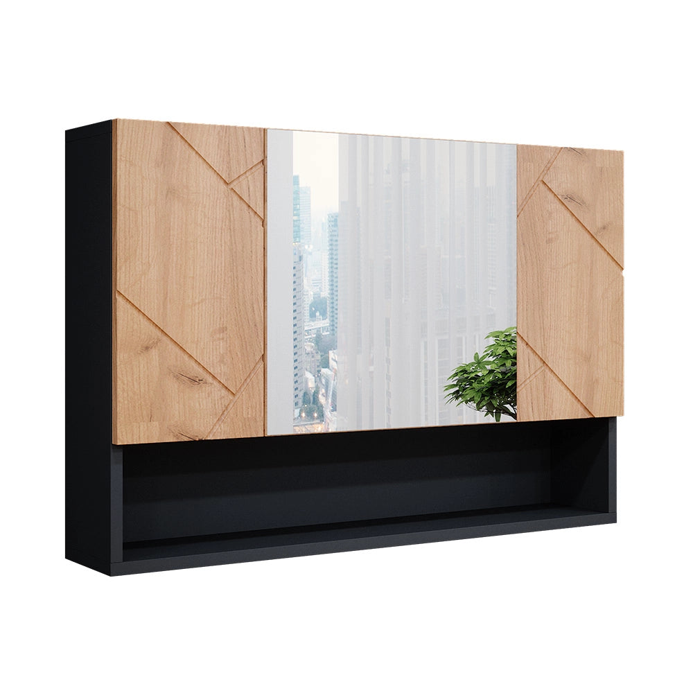 Vicco Specchio contenitore bagno Quercia dorata/antracite 80.1 x 55 cm