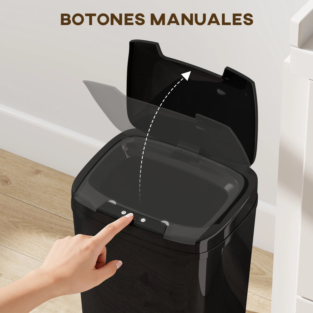 Cestino per Rifiuti Automatico 15 Litri con Sensore ¨C zephmum ¨C Nero