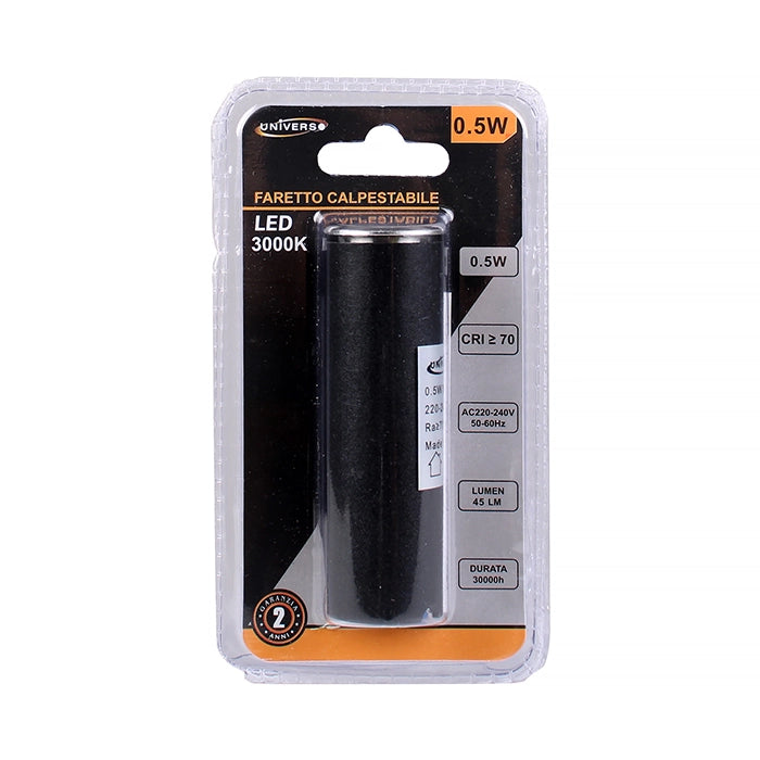 LUCE SEGNAPASSO LED DA INCASSO 0.5W LUCE CALDA 3000K - ILLUMINAZIONE ESTERNA IP67 MODERNA DAL DESGIN ELEGANTE