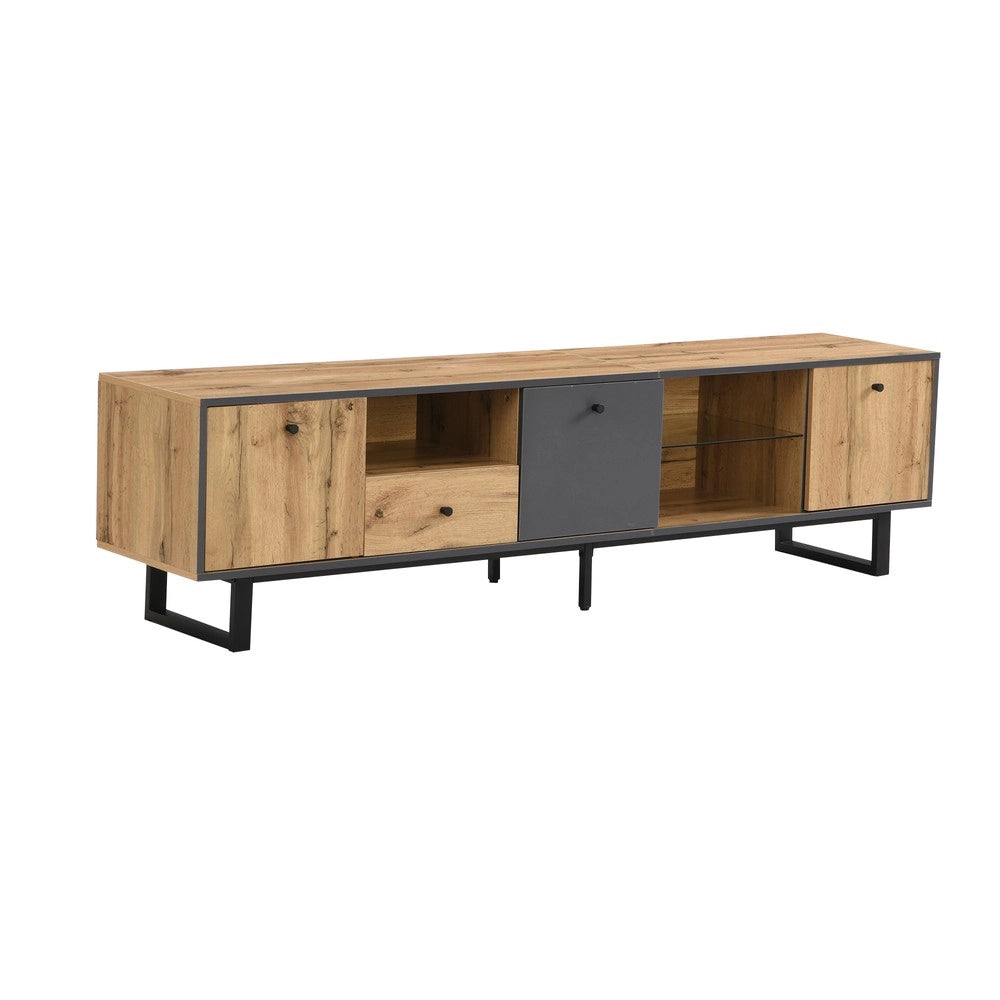 Mobile TV con LED ¨C Xylo ¨C Vetro, Design Soggiorno