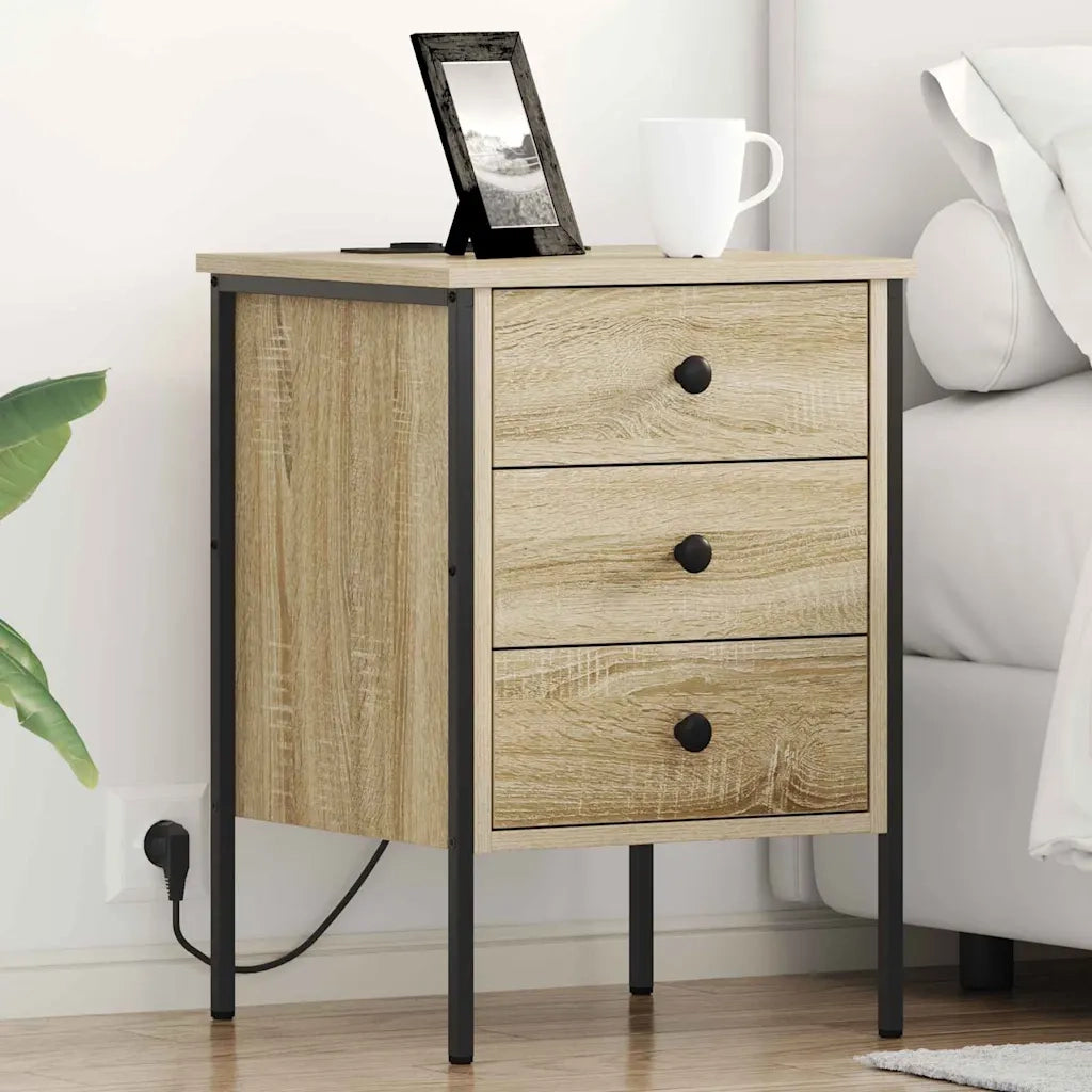 Set di 2 Comodini | Armadio da Notte | Mobiletto da notte Rovere Sonoma 42 x 41 x 61 cm
