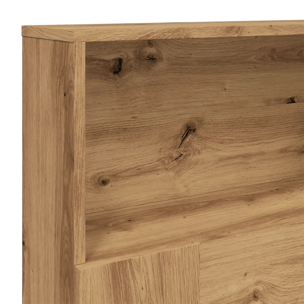 Mobiletto con testiera in rovere artigianale 180x19x103,5 cm in legno ingegnerizzato