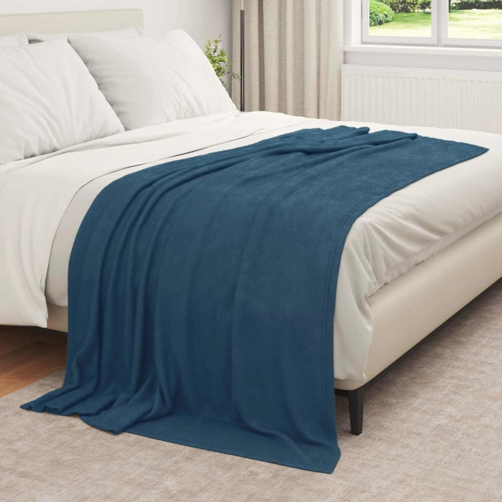 Coperte da Pile 6 pcs Blu navy 210 x 140 cm Panno