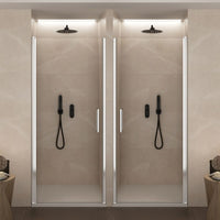 Porta Doccia apertura unico battente in Cristallo 6 MM anticalcare - Misura: 90 x 195 h (AdattabilitÃ  88-90 cm)