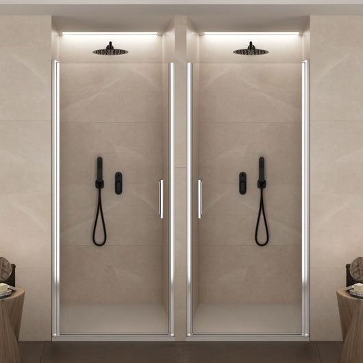 Porta Doccia apertura unico battente in Cristallo 6 MM anticalcare - Misura: 90 x 195 h (AdattabilitÃ  88-90 cm)