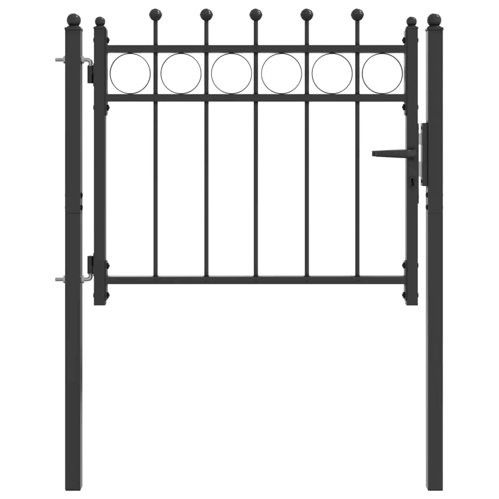 Cancello per recinzione HORST 100 x 75 cm Metallo Nero CFW3632166