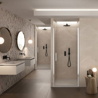 Porta Doccia apertura unico battente in Cristallo 6 MM anticalcare - Misura: 70 xh 195 (AdattabilitÃ  67-70 cm) 