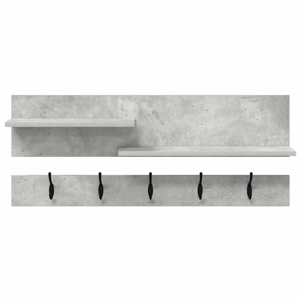 Appendiabiti a muro Grigio cemento 90 x 15 x 36 cm CFW2216744
