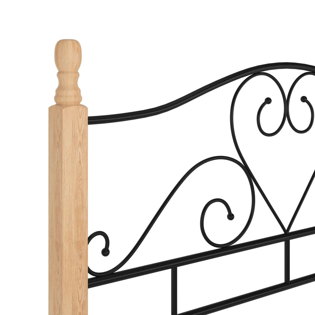 Giroletto-Struttura Letto Nero in Metallo 120x200 cm 367610