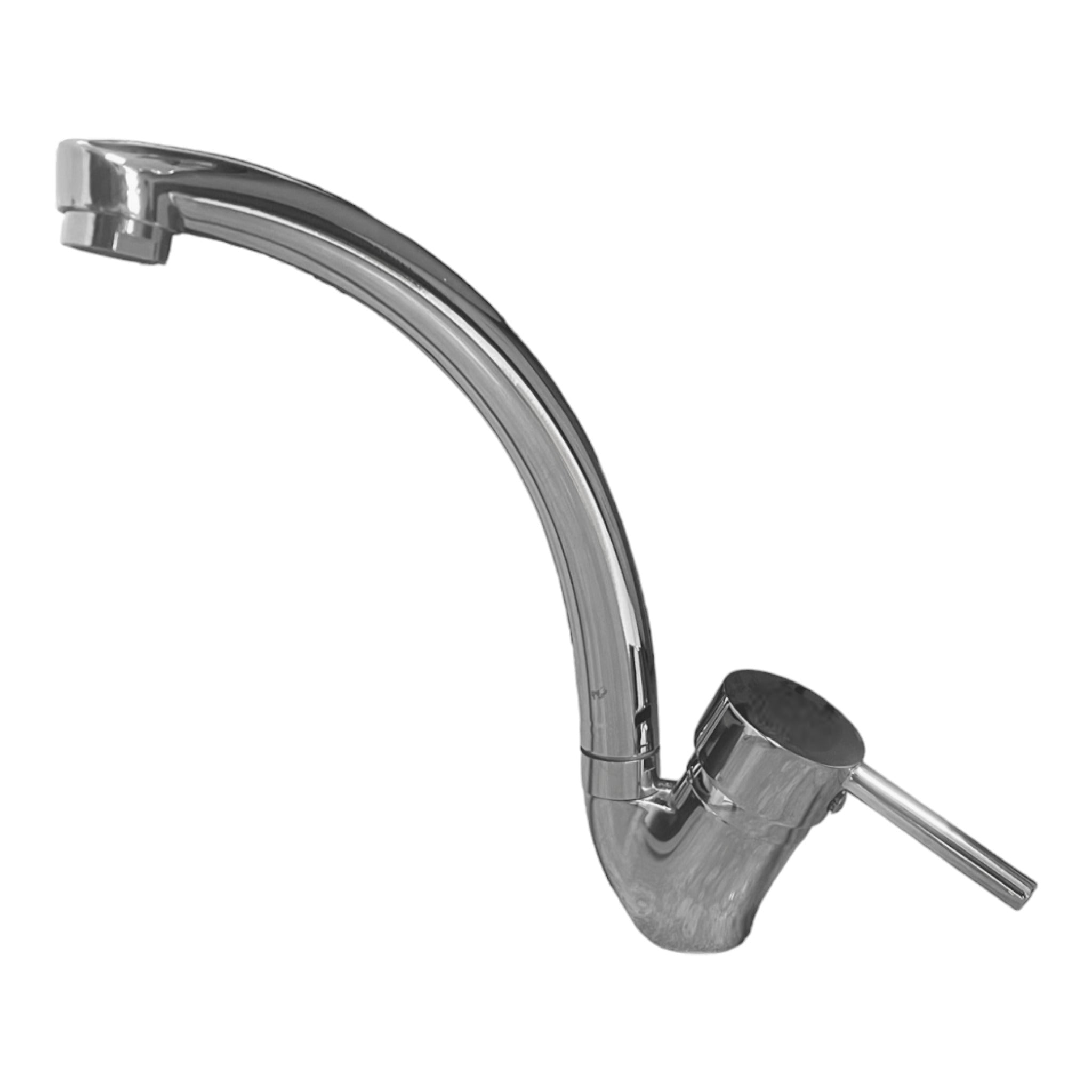 Rubinetto miscelatore per cucina con canna alta, completo