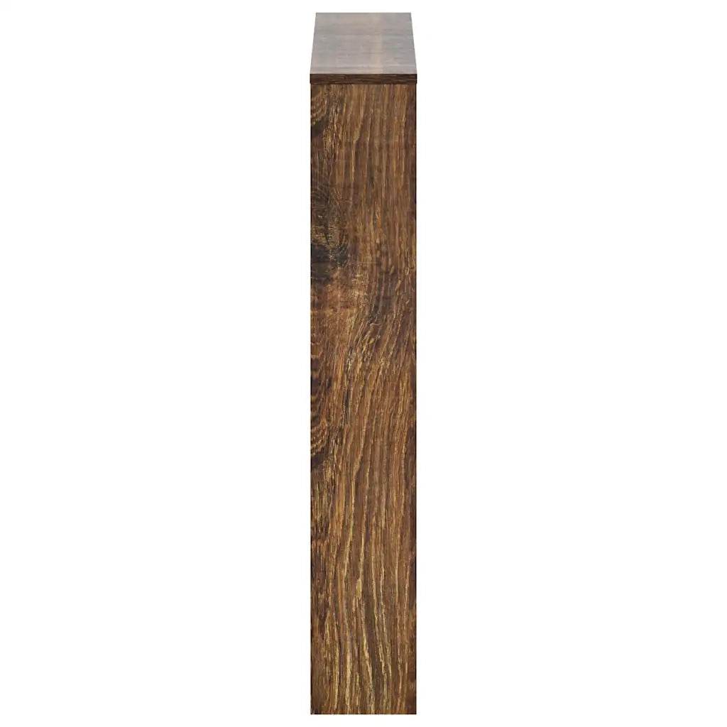Scarpiera con Specchio a 3 Livelli-Mobile per scarpe Rovere fumo 63x17x102,5 cm