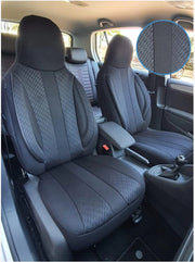 Set di 2 Housse di Sedia in Nero per Fiat Ducato Tipo 250 (2006-2022) - Adattabile e con Airbag Sicuro