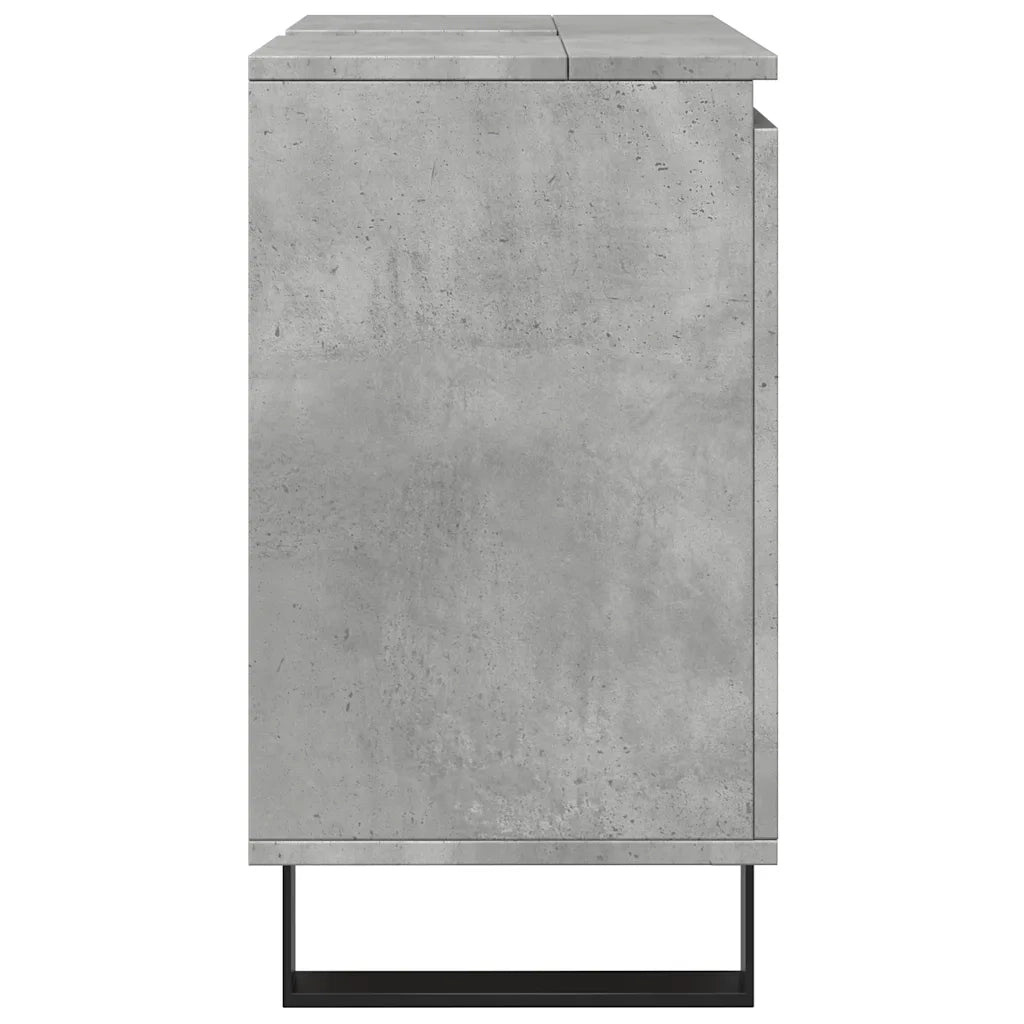 vidaXL Armadietto da Bagno Grigio Cemento 58x33x60cm in Truciolato