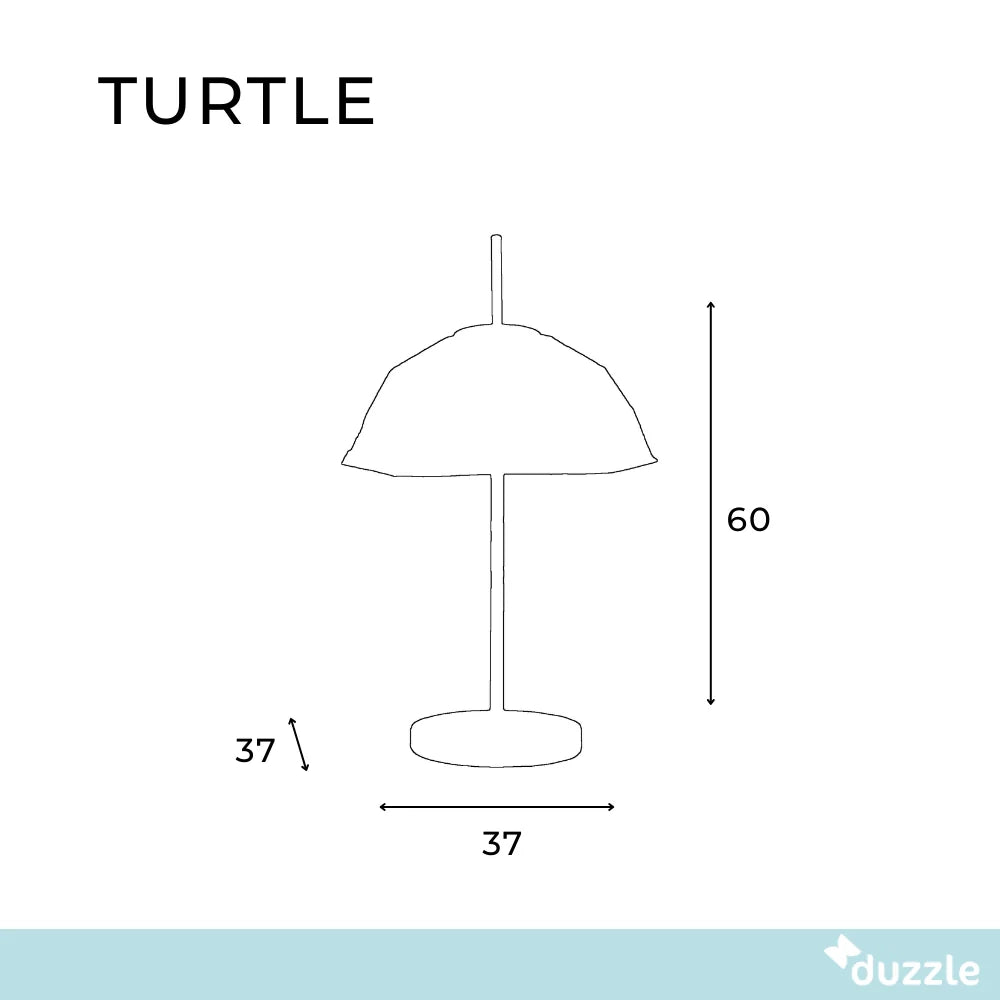 Lampada da tavolo Turtle in cartone riciclato tortora | Duzzle