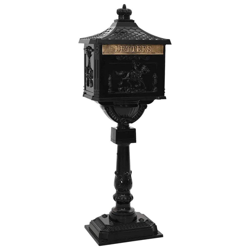 Cassetta Postale Verticale con porta Nero 42,5 x 29,5 x 117 cm 42023493