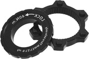 Adattatore Center Lock per Disco Frenata 6-Bolt Rotor - Nero Alluminio - Adatto per Assi da 9/12/15mm