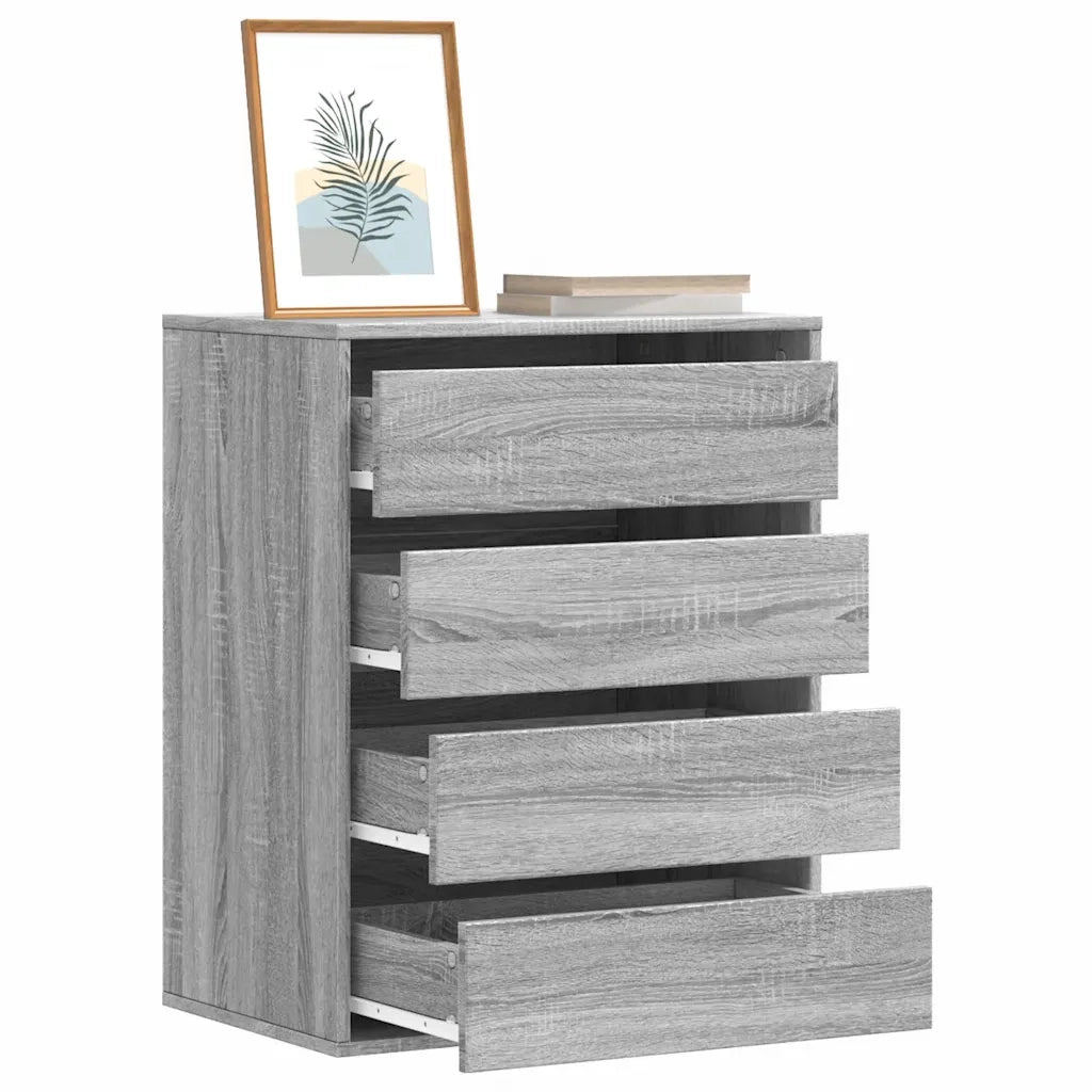 Cassettiera Angolare Grigio Sonoma 60x41x76cm Legno Multistrato