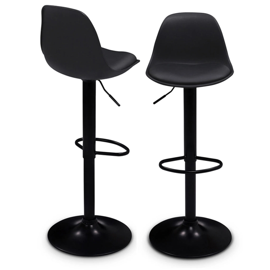 IDMarket - Set di 2 sgabelli da bar KARL design con piede nero