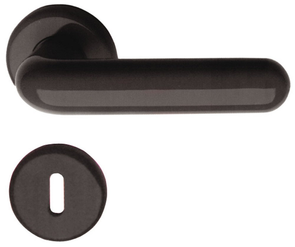 maniglia nylon con rosetta quadro 8  col. nero cod:ferx.vit21864