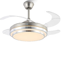 Ventilatore da Soffitto 68W Luce Led 4Pale Richiudibili Dimmerabile Telecomando