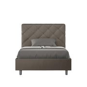 Letto Matrimoniale Large 180x210 cm Senza Rete Priya Cappuccino