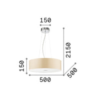 Sospensione Industrial-Minimal Woody Corda Nero 4 Luci E27