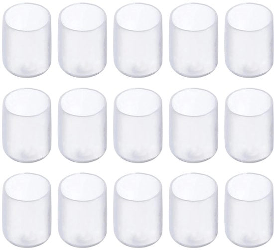 Set di protezioni per estremità 15 pezzi - Protezione per tubi - Protezione per connessioni - Translucido - 12mm di diametro interno - Materiale resistente alle abrasioni