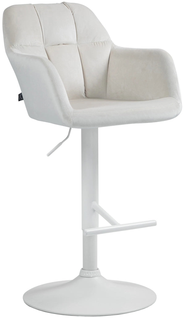 Barhocker Natoma Samt weiЯ