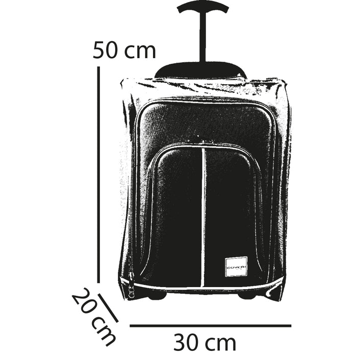 Trolley Frigo da Viaggio Valigia Morbida Bagaglio a Mano Rosso 30x20x50cm