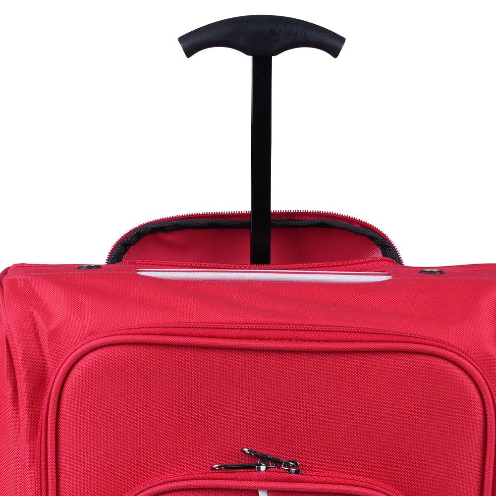 Trolley Frigo da Viaggio Valigia Morbida Bagaglio a Mano Rosso 30x20x50cm
