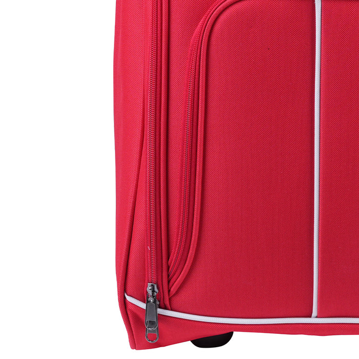 Trolley Frigo da Viaggio Valigia Morbida Bagaglio a Mano Rosso 30x20x50cm