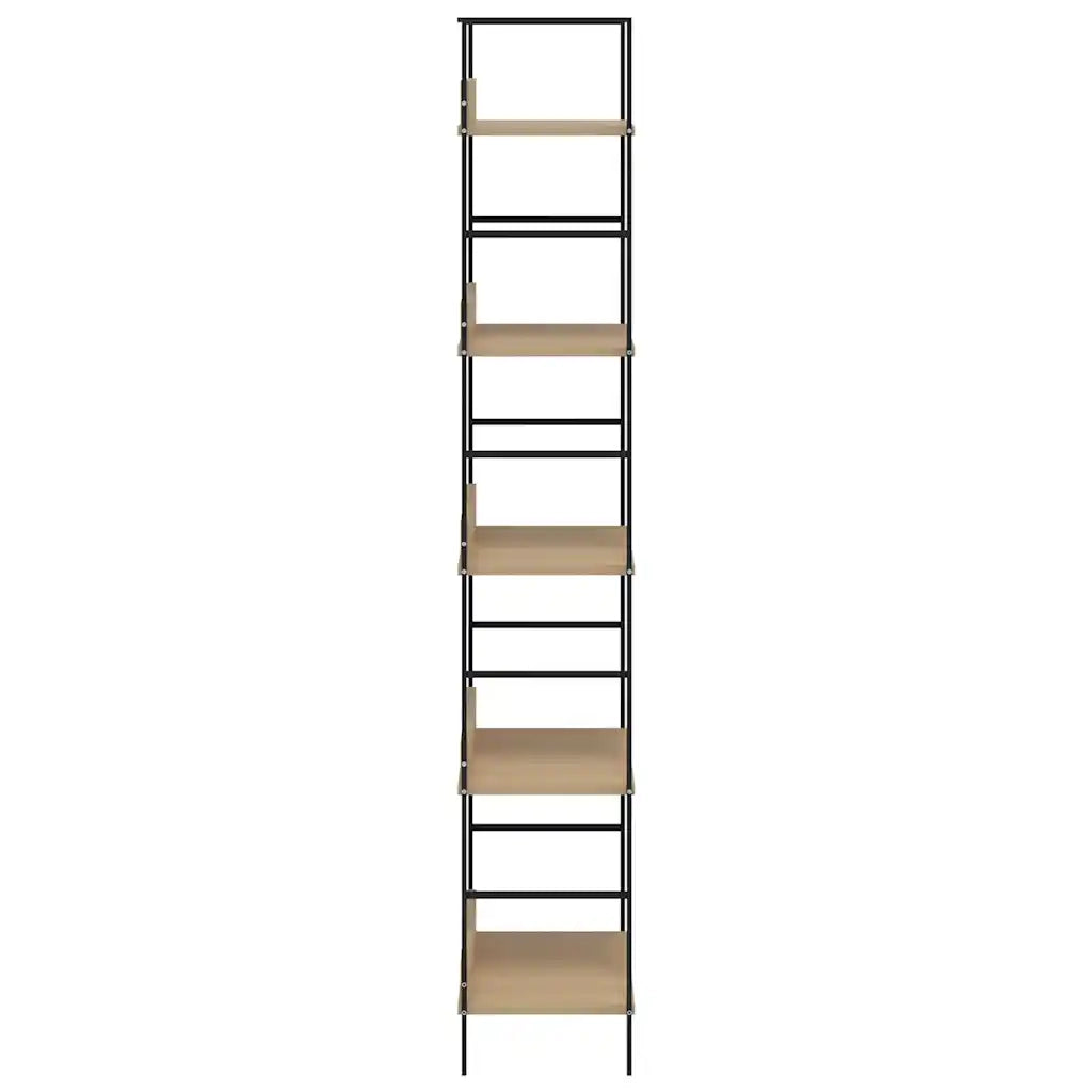 Libreria a 5 Ripiani Rovere 60x27,6x158,5 cm in Truciolato