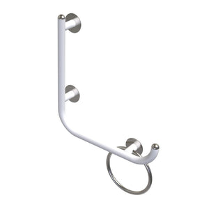 Maniglia di sicurezza disabili e terza eta 50x50 destra bianco opaco giotto