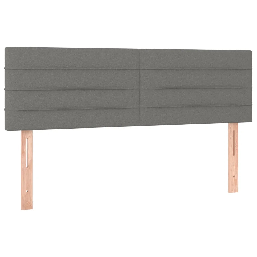 Giroletto a Molle con Materasso Grigio Scuro 140x200cm Tessuto 3130354